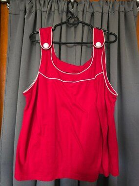 Vintage ModCloth Red Sailor Tank Top, size 2X